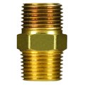 Jmf Company 3/8 in. MPT Yellow Brass Hex Nipple 4338711